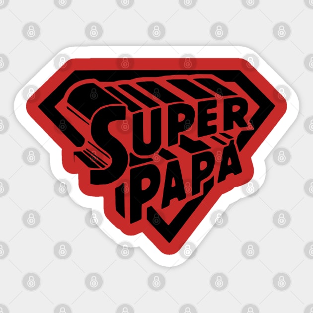 Super Papa Superhero Sign Sticker by ActivLife